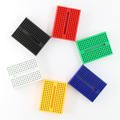 6pcs mini solderless prototype breadboard / protoboard 170 tie points 45.7mm x 34.5mm 6 color black white yellow blue green red